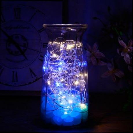 120 LEDs 12m Fairy Copper String Light DIY Shape 8 Modes with Remote Control (MULTI)
