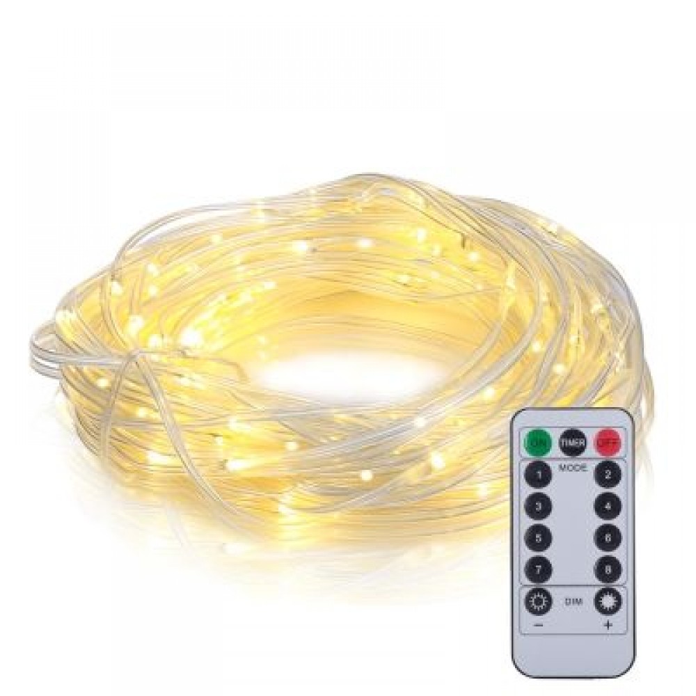 100 LEDs 10m Fairy Copper String Light DIY Shape 8 Modes with Remote Control (WARM WHITE) 100 LEDs 10m Fairy Copper String Light DIY Shape 8 Modes with Remote Control (WARM WHITE)