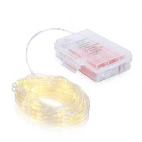 100 LEDs 10m Fairy Copper String Light DIY Shape 8 Modes with Remote Control (WARM WHITE)