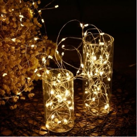 LH - LS - 6M60LWW 60 LEDs 6m Fairy Copper String Light with Remote Control (WARM WHITE)