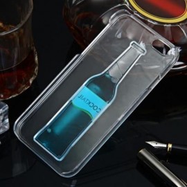 3D LIQUID FLOW COCKTAIL BOTTLE STYLE ANTI-SLIP BACK COVER CASE WITH TRANSPARENT FRAME FOR 