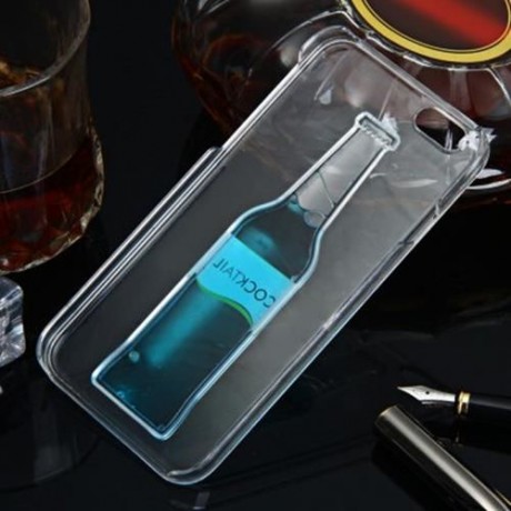 3D LIQUID FLOW COCKTAIL BOTTLE STYLE ANTI-SLIP BACK COVER CASE WITH TRANSPARENT FRAME FOR 