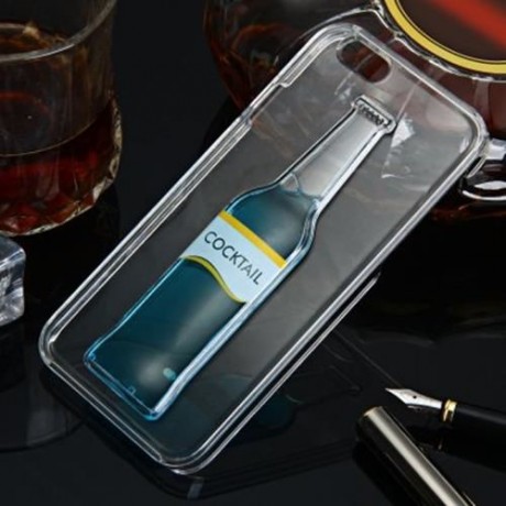 3D LIQUID FLOW COCKTAIL BOTTLE STYLE ANTI-SLIP BACK COVER CASE WITH TRANSPARENT FRAME FOR 