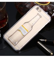 3D LIQUID FLOW COCKTAIL BOTTLE STYLE ANTI-SLIP BACK COVER CASE WITH TRANSPARENT FRAME FOR 