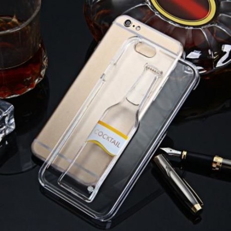 3D LIQUID FLOW COCKTAIL BOTTLE STYLE ANTI-SLIP BACK COVER CASE WITH TRANSPARENT FRAME FOR 