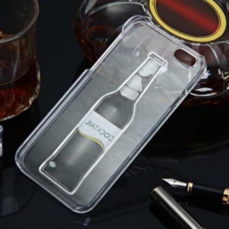 3D LIQUID FLOW COCKTAIL BOTTLE STYLE ANTI-SLIP BACK COVER CASE WITH TRANSPARENT FRAME FOR 