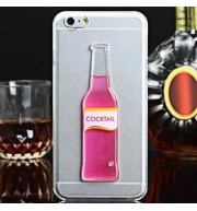 3D LIQUID FLOW COCKTAIL BOTTLE STYLE ANTI-SLIP BACK COVER CASE WITH TRANSPARENT FRAME FOR 