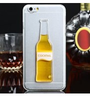 3D LIQUID FLOW COCKTAIL BOTTLE STYLE ANTI-SLIP BACK COVER CASE WITH TRANSPARENT FRAME FOR 