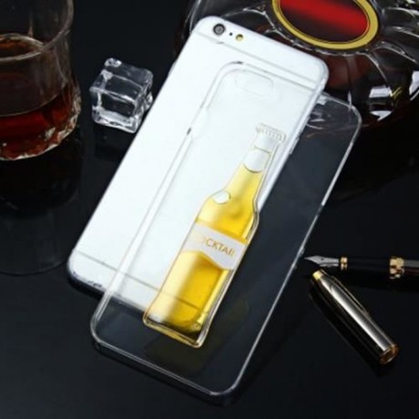 3D LIQUID FLOW COCKTAIL BOTTLE STYLE ANTI-SLIP BACK COVER CASE WITH TRANSPARENT FRAME FOR 