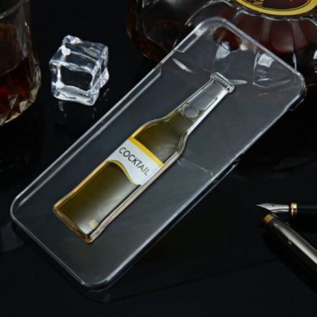 3D LIQUID FLOW COCKTAIL BOTTLE STYLE ANTI-SLIP BACK COVER CASE WITH TRANSPARENT FRAME FOR 