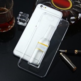 3D LIQUID FLOW COCKTAIL BOTTLE STYLE ANTI-SLIP BACK COVER CASE WITH TRANSPARENT FRAME FOR 