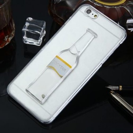 3D LIQUID FLOW COCKTAIL BOTTLE STYLE ANTI-SLIP BACK COVER CASE WITH TRANSPARENT FRAME FOR 