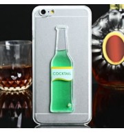 3D LIQUID FLOW COCKTAIL BOTTLE STYLE ANTI-SLIP BACK COVER CASE WITH TRANSPARENT FRAME FOR 