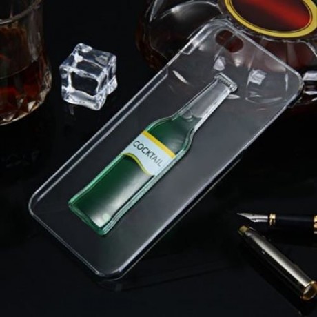 3D LIQUID FLOW COCKTAIL BOTTLE STYLE ANTI-SLIP BACK COVER CASE WITH TRANSPARENT FRAME FOR 