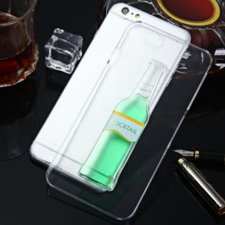 3D LIQUID FLOW COCKTAIL BOTTLE STYLE ANTI-SLIP BACK COVER CASE WITH TRANSPARENT FRAME FOR 