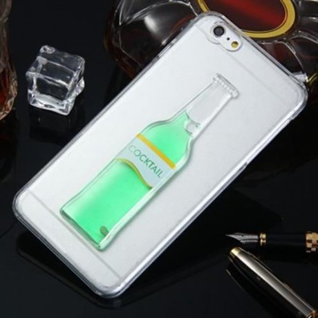 3D LIQUID FLOW COCKTAIL BOTTLE STYLE ANTI-SLIP BACK COVER CASE WITH TRANSPARENT FRAME FOR 