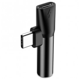 Baseus L41 Type-C Port   3.5MM Audio Female Connector Mini Adapter (BLACK)