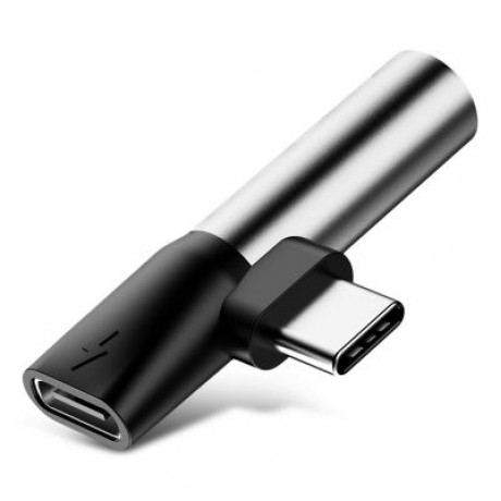 Baseus L41 Type-C Port   3.5MM Audio Female Connector Mini Adapter (SILVER)