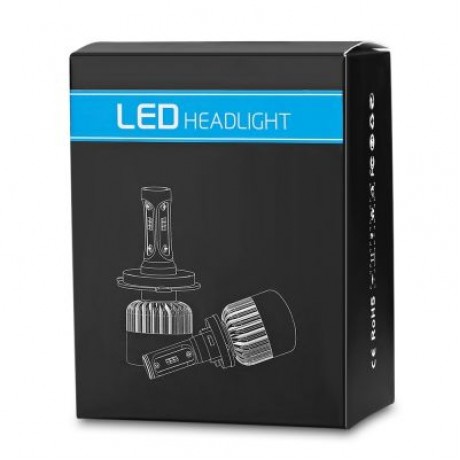 2PCS S2A 9006 / HB4 Car LED Headlight 9 - 30V 72W 6000K Front Lamp (BLACK)