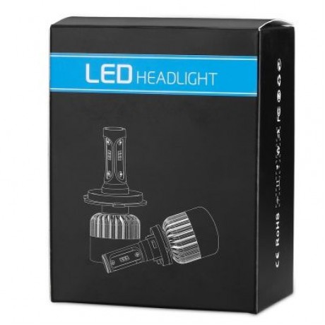 2PCS S2A 9005 / HB3 / H10 Car LED Headlight 9 - 30V 72W 6000K Front Lamp (BLACK)