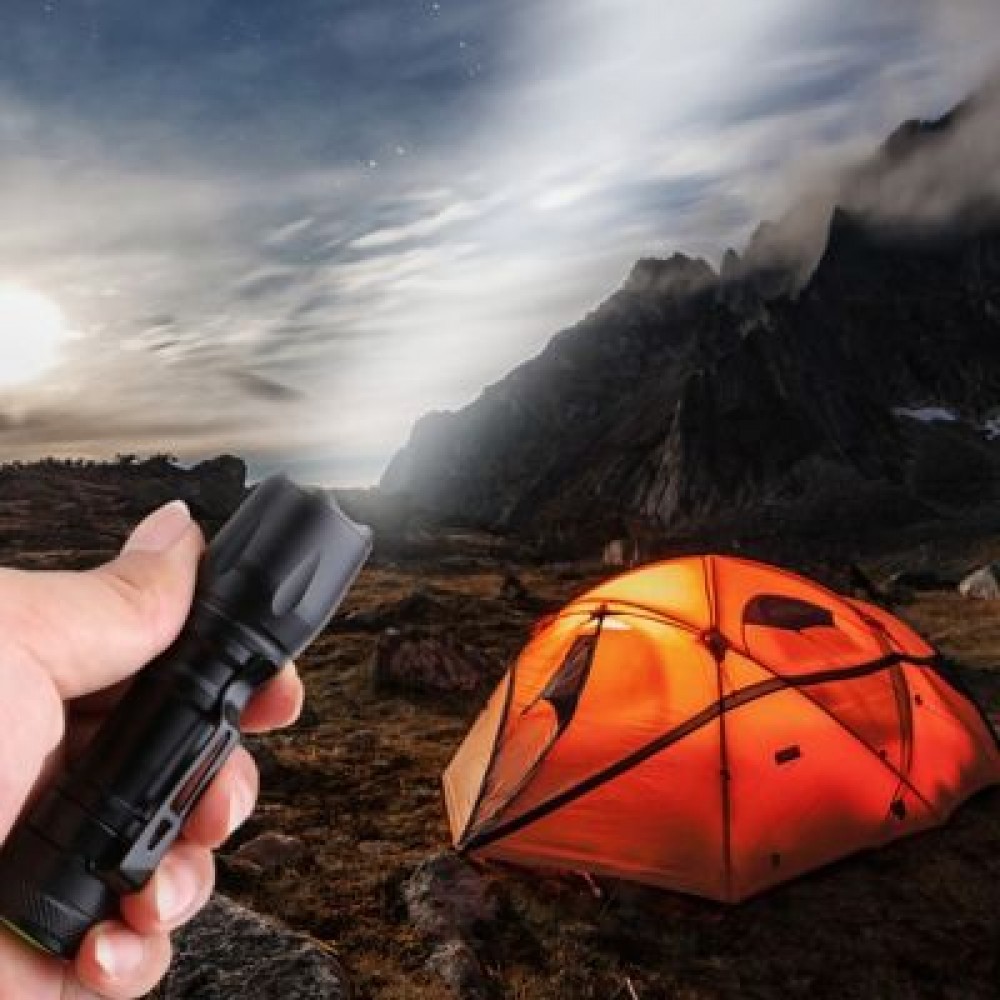 ZHISHUNJIA YH8338 600lm Cree XPE Q5 14500 Zoomable LED Flashlight (BLACK)