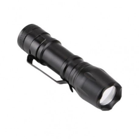 ZHISHUNJIA YH8338 600lm Cree XPE Q5 14500 Zoomable LED Flashlight (BLACK)