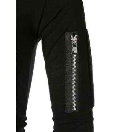 Zip Embellished Solid Color Hoodie (GREEN)