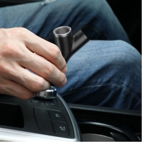 Baseus Y-shape Dual USB Car Charger with Cigarette Extended Port (BLACK)
