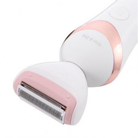 BRE650 Three-in-one Female Hair Remover Face Cleansing Electric Massager (PINK)