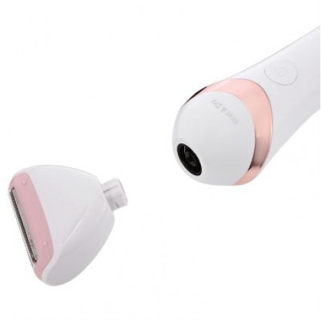 BRE650 Three-in-one Female Hair Remover Face Cleansing Electric Massager (PINK)