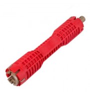 Faucet and Sink Installer Multifunctional Water Pipe Wrench (RED)