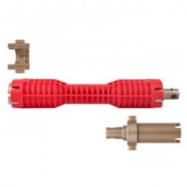 Faucet and Sink Installer Multifunctional Water Pipe Wrench (RED)