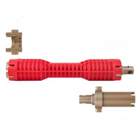 Faucet and Sink Installer Multifunctional Water Pipe Wrench (RED)