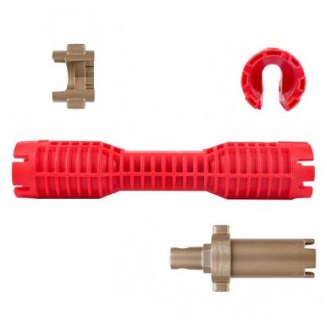 Faucet and Sink Installer Multifunctional Water Pipe Wrench (RED)