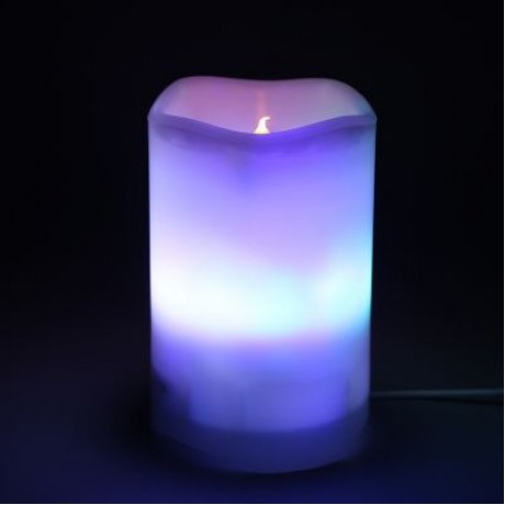 BL - TY05X 2-in-1 Night Light with Candle / Star Projection Function 1PC (CRYSTAL CREAM)