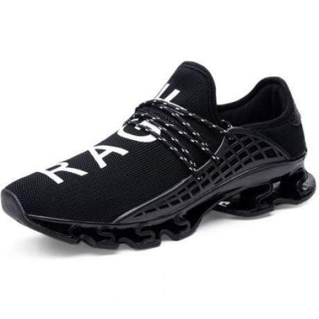 Trendy Breathable Shock-absorbing Durable Sports Shoes for Men (BLACK)