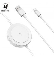 Baseus BSWC - P15 8 Pin Cable Wireless Charger 5W Data Transmission (WHITE)
