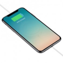 Baseus BSWC - P15 8 Pin Cable Wireless Charger 5W Data Transmission (WHITE)