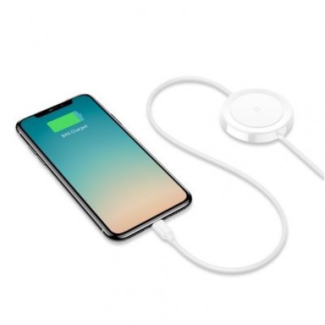 Baseus BSWC - P15 8 Pin Cable Wireless Charger 5W Data Transmission (WHITE)