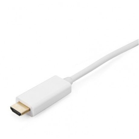 Mini DisplayPort to HDMI Cable High Resolution Support 1080P (WHITE)