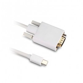 Mini DisplayPort to VGA Cable High Resolution Support 1920 x 1200 (WHITE)