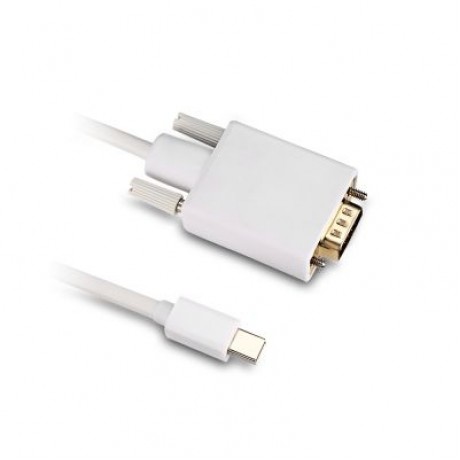 Mini DisplayPort to VGA Cable High Resolution Support 1920 x 1200 (WHITE)