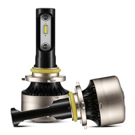 2PCS F5S 12V 9006 / HB4 Car SMD LED Headlight 6000lm 6500K Front Lamp (BLACK)