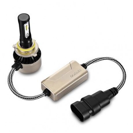2PCS F5S 12V 9006 / HB4 Car SMD LED Headlight 6000lm 6500K Front Lamp (BLACK)