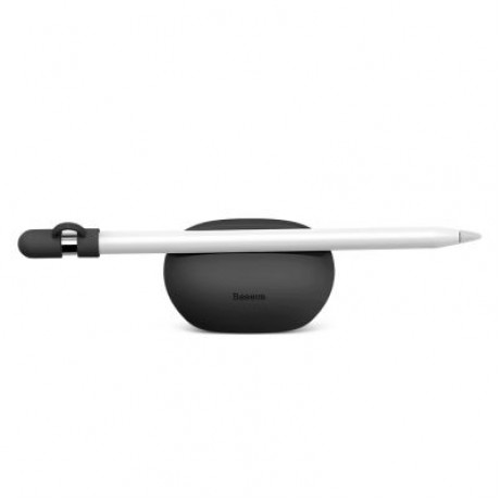 Baseus Pencil Silicone Holder Dustproof Portable with Cap (BLACK)