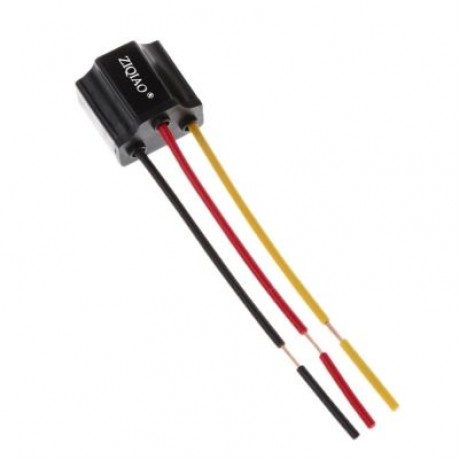 ZIQIAO 9003 H4 Auto Headlight Plug Socket Adapter 12V (BLACK)
