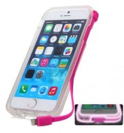 PLASTIC AND TPU MATERIAL HIGH SPEED USB CHARGER CABLE BACK CASE FOR IPHONE 6 - 4.7 INCHES 