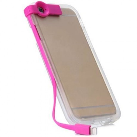 PLASTIC AND TPU MATERIAL HIGH SPEED USB CHARGER CABLE BACK CASE FOR IPHONE 6 - 4.7 INCHES 