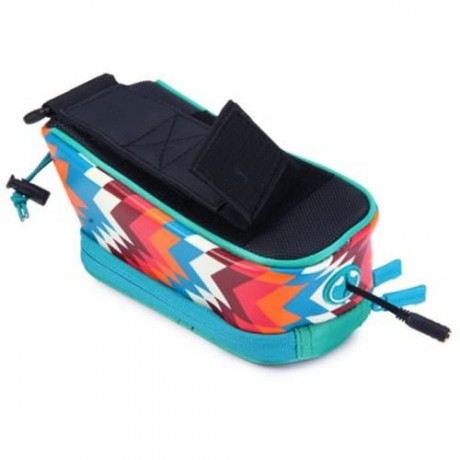 ROSWHEEL 4.8 INCH TOUCH SCREEN BICYCLE FRONT TUBE PHONE BAG HOLDER HANDLEBAR POUCH (AZURE)