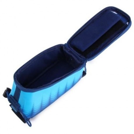 ROSWHEEL 4.8 INCH TOUCH SCREEN BICYCLE FRONT TUBE PHONE BAG HOLDER HANDLEBAR POUCH (DEEP B